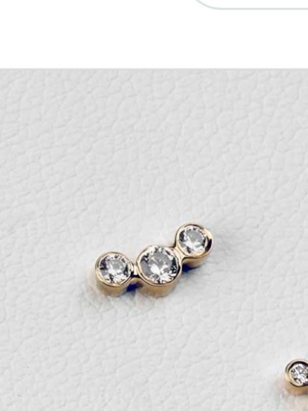Custom 14k Gold CZ Cluster End - Clear Cubic Zirconia